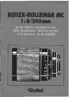 Rollei 500/8 manual. Camera Instructions.